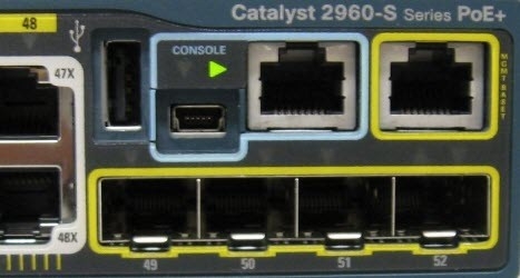 Konzol portok egy Cisco switchen