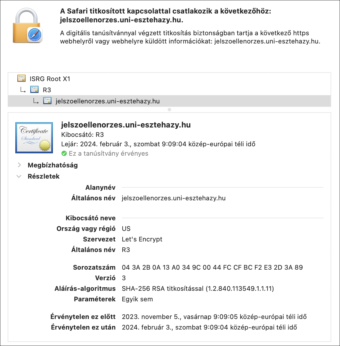 A LetsEncrypt tanúsítványai nem igazolják a forrás hitelességét