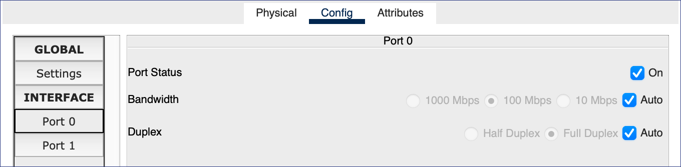 Port sebesség beállítása az AP-n